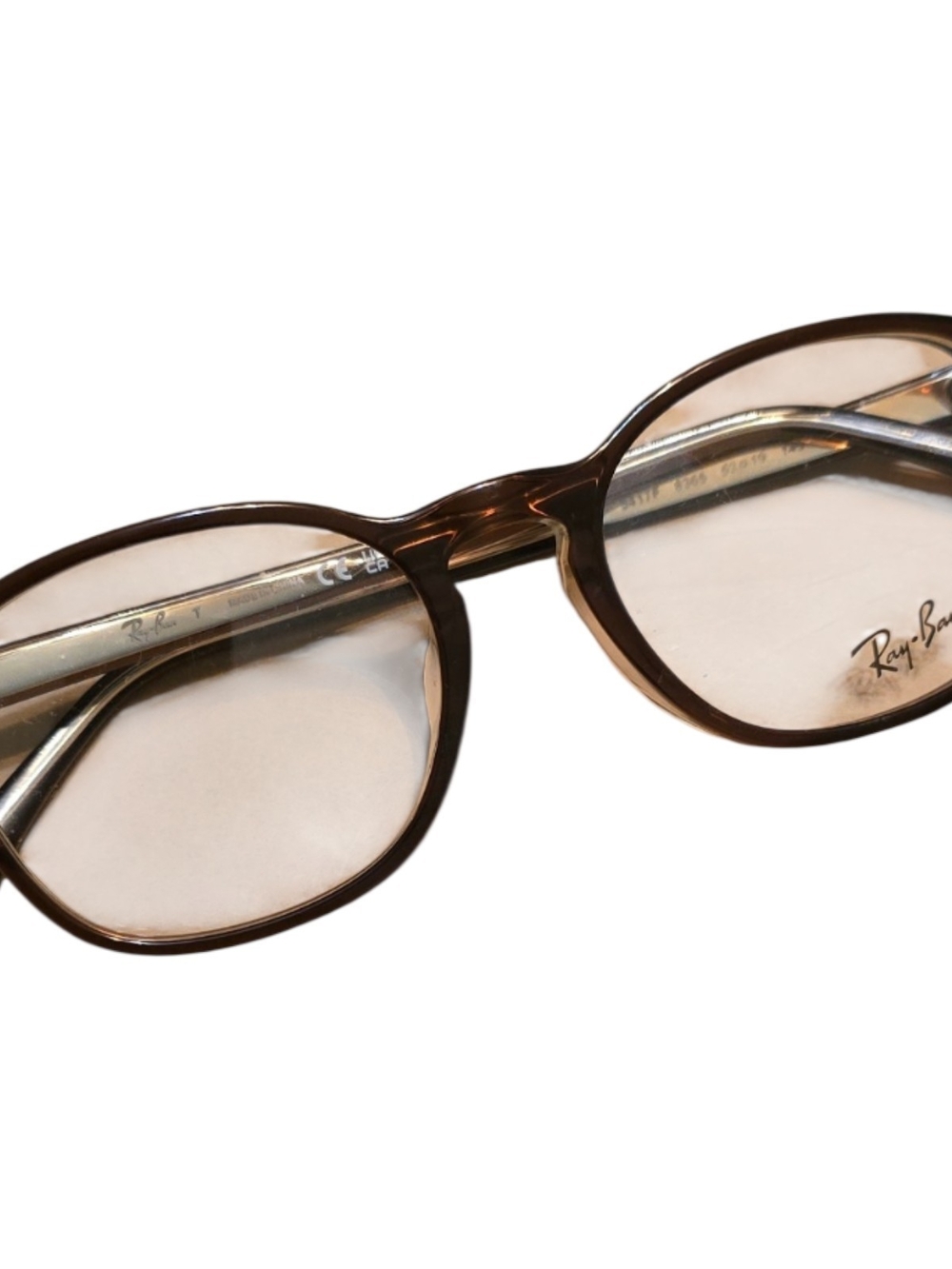 Ray-Ban RB5417F NWOT Brown Transparent Eyeglasses Frames Low Bridge